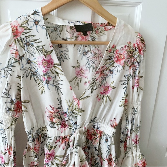 INTERMIX Rochelle Floral V-Neck Top - Picture 6 of 13